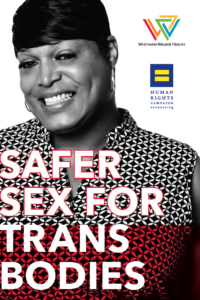 Cover of Safer Sex for Trans Bodies featuring a trans woman of color smiling